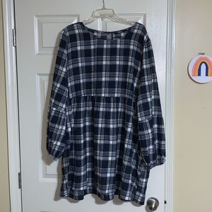 Chic Soul babydoll dress plaid 3X